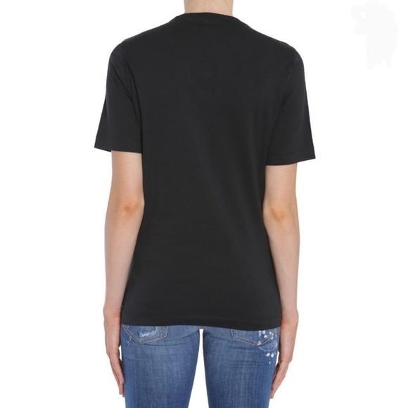 DSQUARED2 Tee Anatomical Heart Graphics Short Sleeve Rounded Collar Black M NWT - Picture 8 of 16